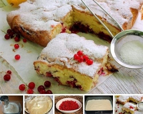 Творожный пирог с красной смородиной: изысканное угощение для вашего стола