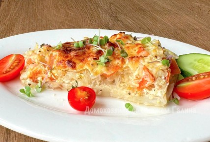 Рыбное филе под яркой овощной шапкой: полезное и легкое блюдо для диеты