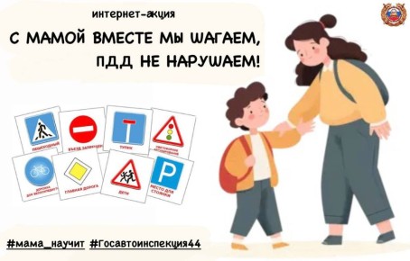 В преддверии Дня матери Госавтоинспекция Костромской области запускает интернет-акцию «С мамой вместе мы шагаем, ПДД не нарушаем!»