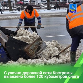 В ночное время силами МКУ «Дорожное хозяйство» снегоуборочные работы проводились в центральной части города – в районе сквера Ивана Сусанина, Красных и Мучных рядов