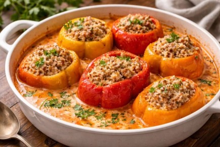 Фаршированные перцы в томатно-сливочном соусе: почему семья их просит снова и снова