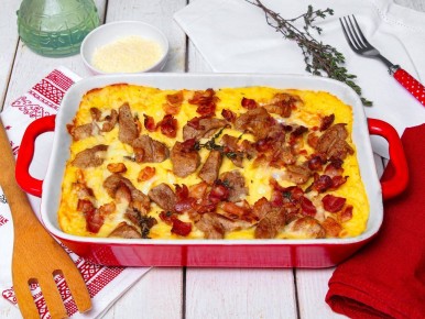 Запеканка с картофелем, свининой и беконом: простой рецепт для гурманов
