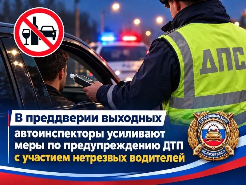 В преддверии выходных автоинспекторы региона усиливают меры по предупреждению ДТП с участием нетрезвых водителей